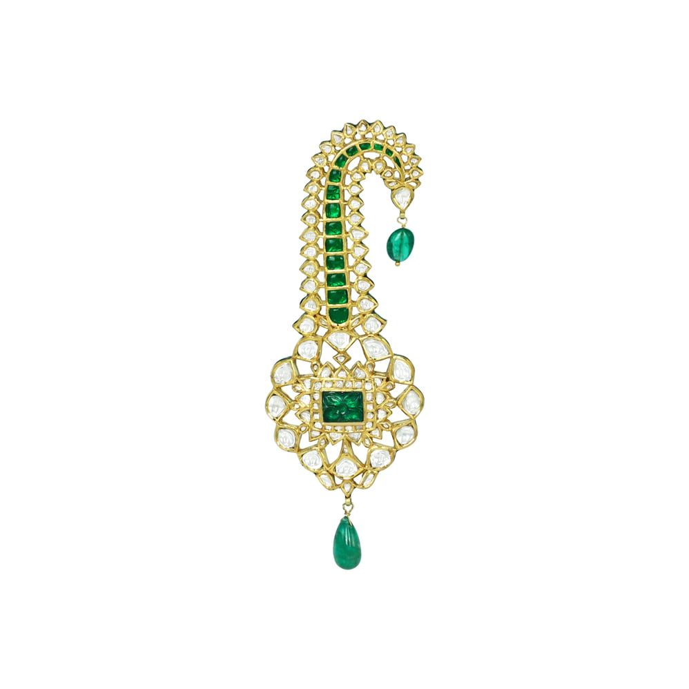 Emerald Kalangi with Uncut Polkis and Emerald Drop